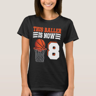 This Ller Is Now 8 Sketll 8th Birthday 8 Years Old T-Shirt