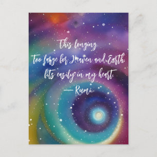 This Longing Rumi Quote Celestial Postcard