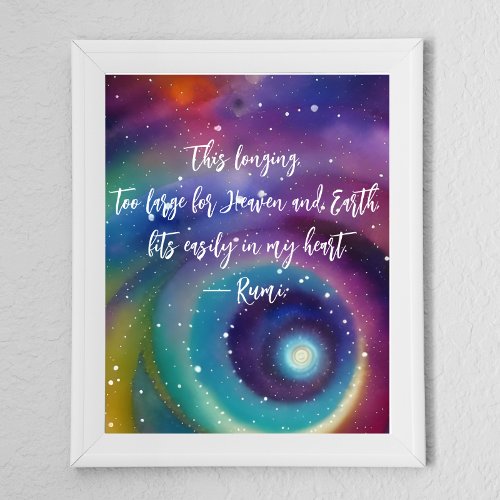 This Longing Rumi Quote Celestial   Poster