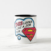 This Looks Like a Job for Superman Two-Tone Coffee Mug (Center)