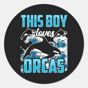 This Loves Orcas Sea Whale Orca Protect Classic Round Sticker