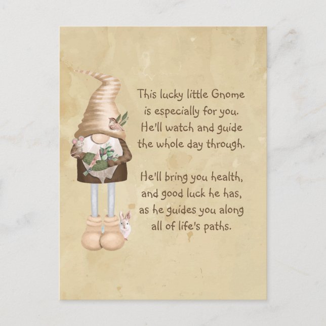  This lucky little Gnome Good luck & Health   Postcard (Front)
