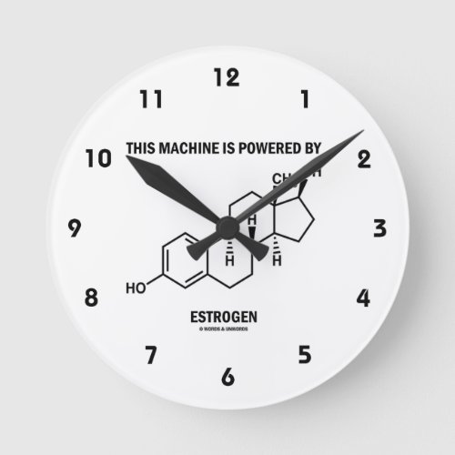 This Machine Is Powered By Estrogen Molecule Round Clock