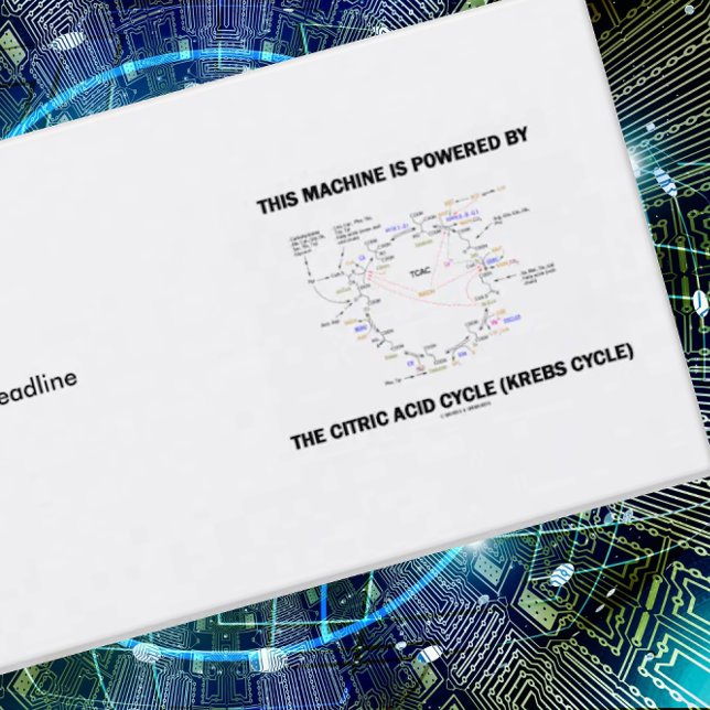 This Machine Is Powered By The Citric Acid Cycle Business Card (Business card for anyone who is powered by the citric acid cycle (Krebs cycle))
