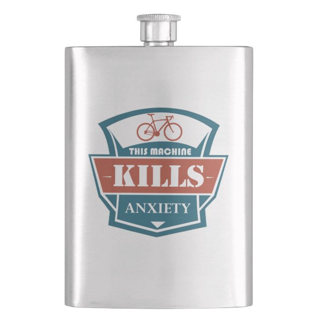 This Machine Kills Anxiety Flask (Front)