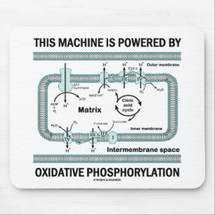 This Machine Powered By Oxidative Phosphorylation Mouse Pad