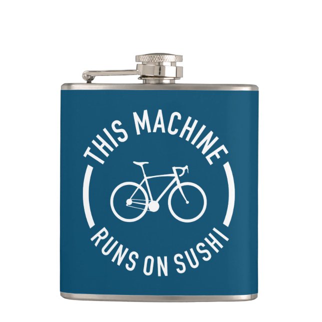This Machine Runs On Sushi Bicycle Flask (Front)