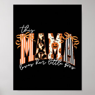 This Mama Loves Her Boos Cute Soky Halloween Mama  Poster