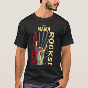 This Mama Rocks Vintage Retro Concert 70s 80s Funn T-Shirt