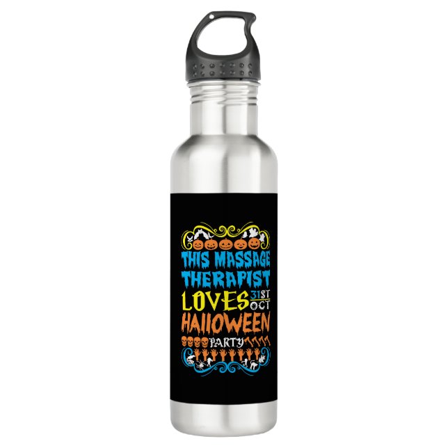 This Massage Therapist Loves 31st Oct Halloween Stainless Steel Water Bottle (Front)