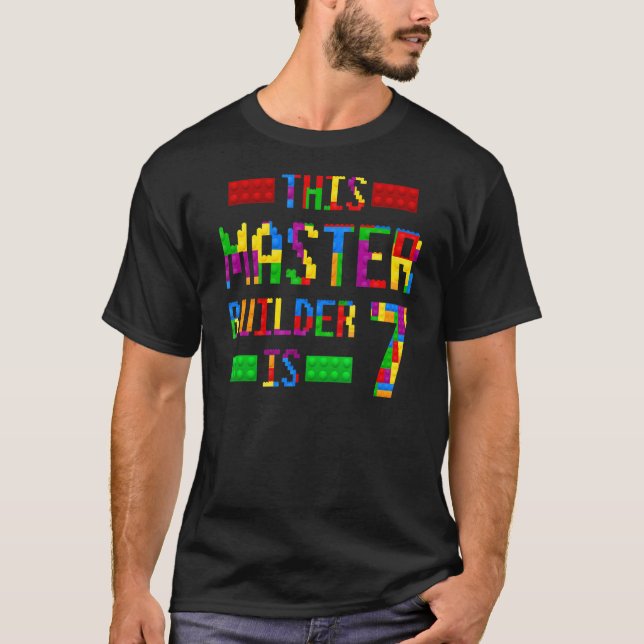 This Master Builder 7 Years Old Born 2015 Seventh  T-Shirt (Front)