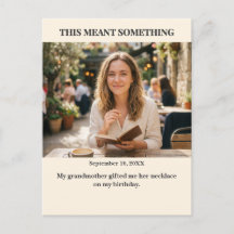 This Meant Something Custom Photo Postcard