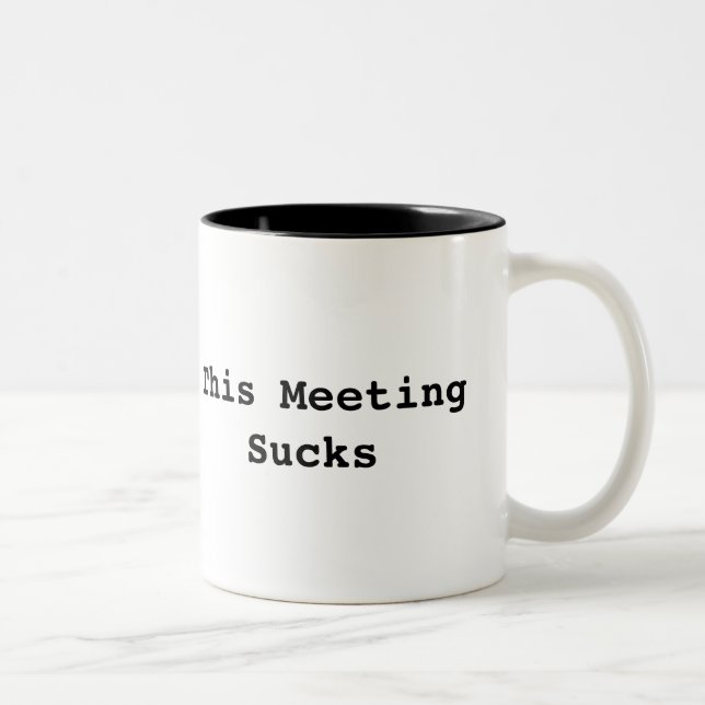 This Meeting Sucks - Unicorn Two-Tone Coffee Mug (Right)