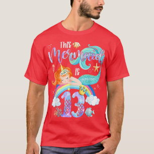 This Mermaid Is 13th Birthday Girls Unicorn Magic  T-Shirt
