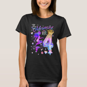 This Mermaid Is 4 Year Olds Boys Girls Kids Birthd T-Shirt