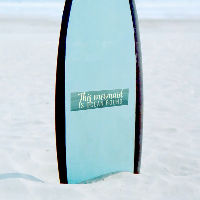 This Mermaid is Ocean Bound Custom Bumper Sticker (Ocean bound? This is the bumper sticker just for you)