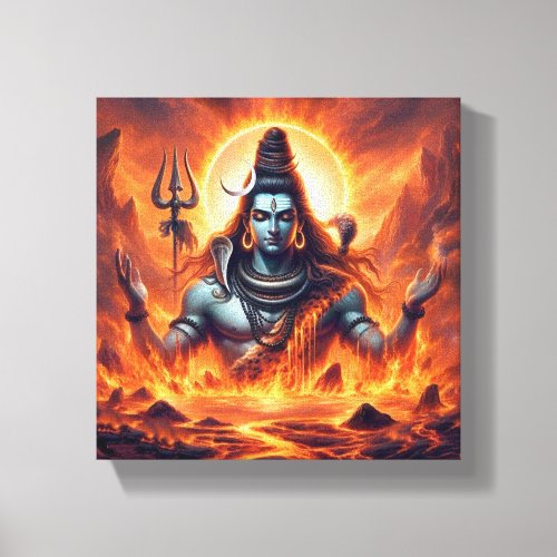 This mesmerizing Shiva painting  Canvas Print