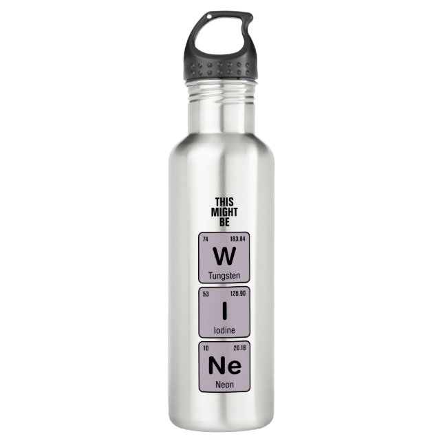 This Might Be Wine Elements Stainless Steel Water Bottle (Front)