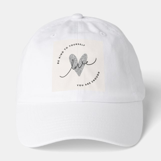 This minimalist cap features a glitter-style heart (Front)