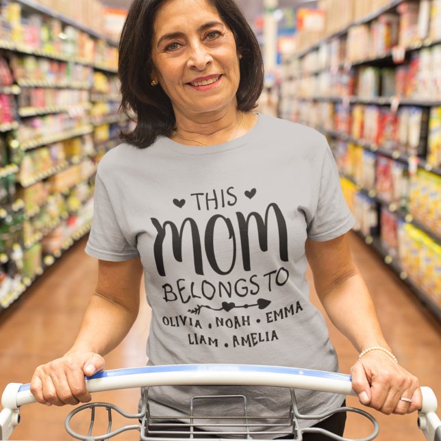 This Mom Belongs Custom Kids Names T-Shirt (Creator Uploaded)