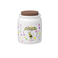 This Mom Is The Queen Bee Everyday Bee & Flowers Candy Jar