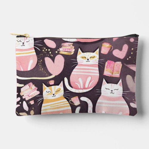 This Mom Just Loves Cats Coffee  Books Cat Mom Accessory Pouch