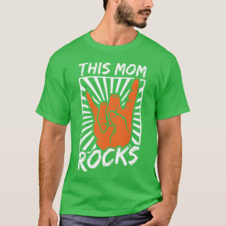 This Mom Rocks Best Mom Mother Rock And Roll vinta T-Shirt