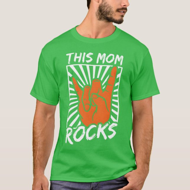 This Mom Rocks Best Mom Mother Rock And Roll vinta T-Shirt (Front)