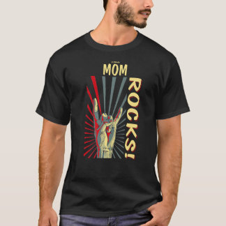 This Mom Rocks Vintage Retro Concert 70s 80s Funny T-Shirt
