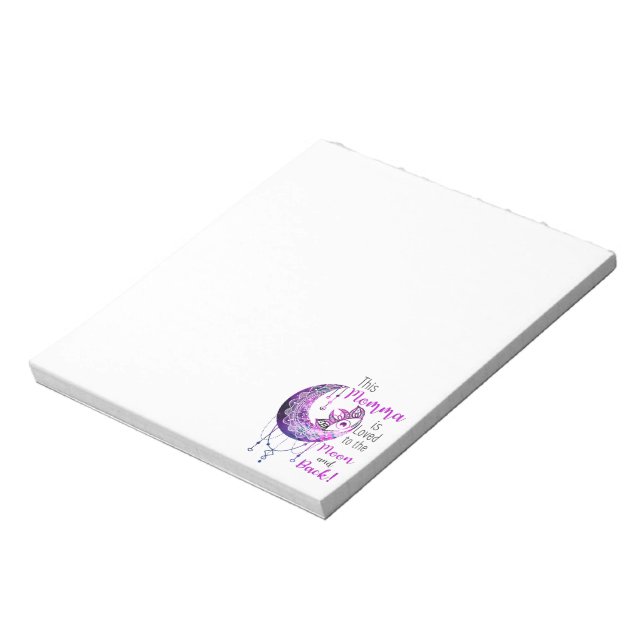 This Momma is Loved To The Moon and Back Notepad (Rotated)