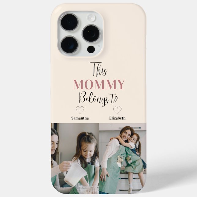 "This Mommy Belongs To" Custom Photo Phone Case (Back)