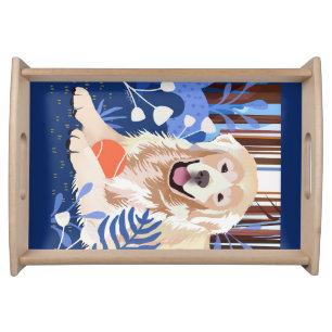 THIS MUCH IS TRUE Golden Retriever Serving Tray