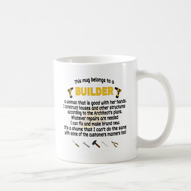  This Mug Belongs To A Builder. Builder Gift (Right)