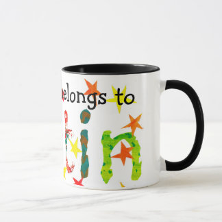 'This Mug Belongs to Justin' Ringer Mug