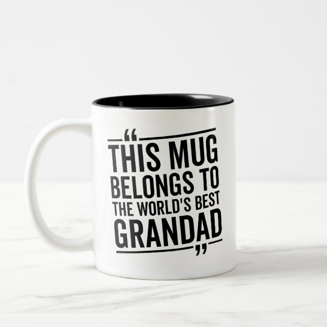 This Mug Belongs To The World's Best Grandad Gift (Left)