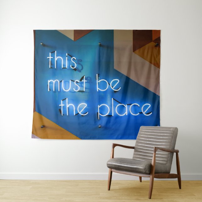 This must be the place NEON Sign Funny Tapestry (In Situ (Horizontal))