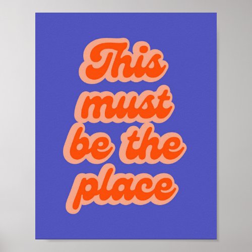 This must be the place poster