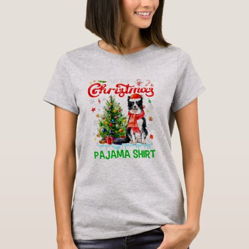 This My Christmas Pajama Border Collie Scarf T_Shirt