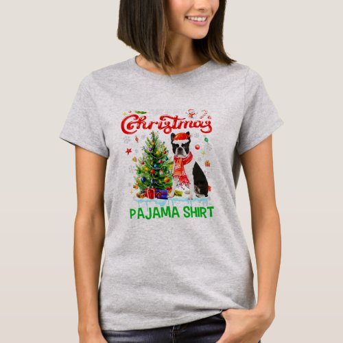 This My Christmas Pajama Boston Terrier Scarf T_Shirt