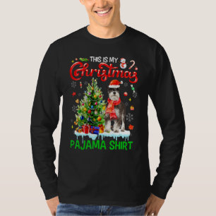 This My Christmas Pajama  Miniature Schnauzer Sant T-Shirt