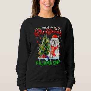 This My Christmas Pajama  Shih Tzu Scarf Santa Xma Sweatshirt
