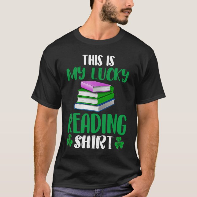 This My Lucky Reading  Cool  Reading Outfit Style T-Shirt (Front)
