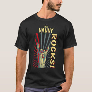 This Nanny Rocks Vintage Retro Concert 70s 80s Fun T-Shirt