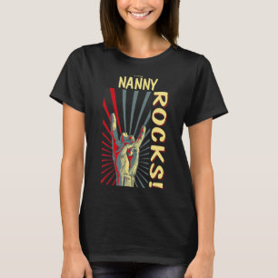 This Nanny Rocks Vintage Retro Concert 70s 80s Fun T-Shirt