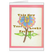 This New Year Looks Perfect Floral Text Art Print (Front)