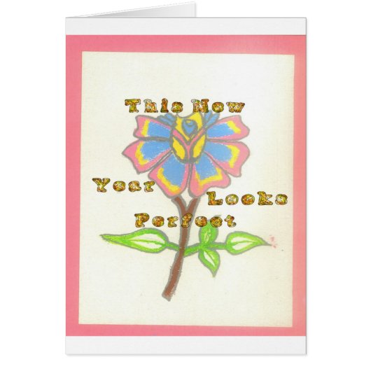 This New Year Looks Perfect Floral Text Art Print (Front)