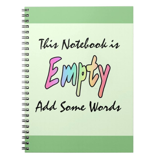 This Notebook is Empty Add Some Words (Front)