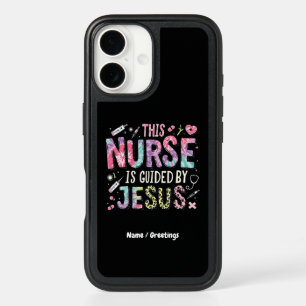 This Nurse is Guided by Jesus Faith-Filled Gift iPhone 16 Case