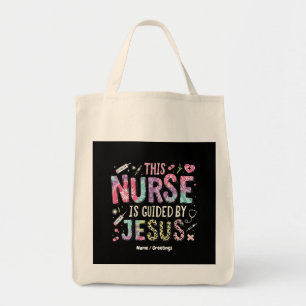 This Nurse is Guided by Jesus Faith-Filled Gift Tote Bag
