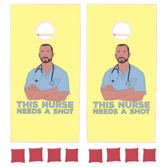 This Nurse Needs A Shot Cornhole Set (Set)